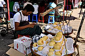 Yangon Myanmar. street sellers of the Chinese quarter. 